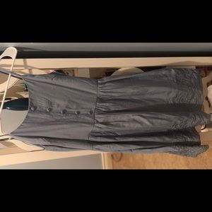 Moon Brand blue dress with embroidery and buttons